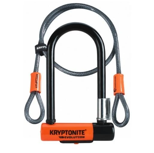 KRYPTONITE EVOLUTION MINI U-LOCK 3.25 X 7 IN & 4 FT KRYPTOFLEX CABLE W/ BKT (3C) 3 KRYPTONITE EVOLUTION MINI U-LOCK 3.25 X 7 IN & 4 FT KRYPTOFLEX CABLE W/ BKT (3C)