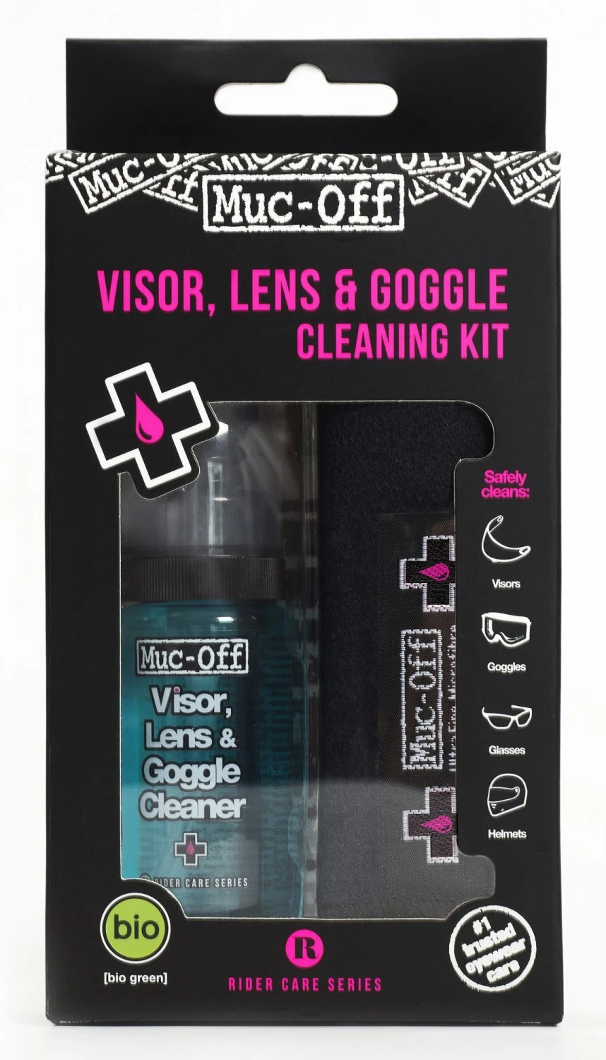 MUC-OFF MOTORCYCLE VISOR, LENS AND GOGGLE CLEANING KIT 3 MUC-OFF MOTORCYCLE VISOR, LENS AND GOGGLE CLEANING KIT