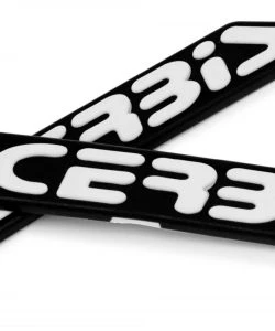 ACERBIS REPLACEMENT PLASTIC LOGO STICKER BLACK WHITE