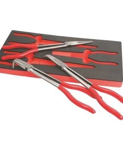 Toledo Long Nose Plier Set 3Pc Foam Tray